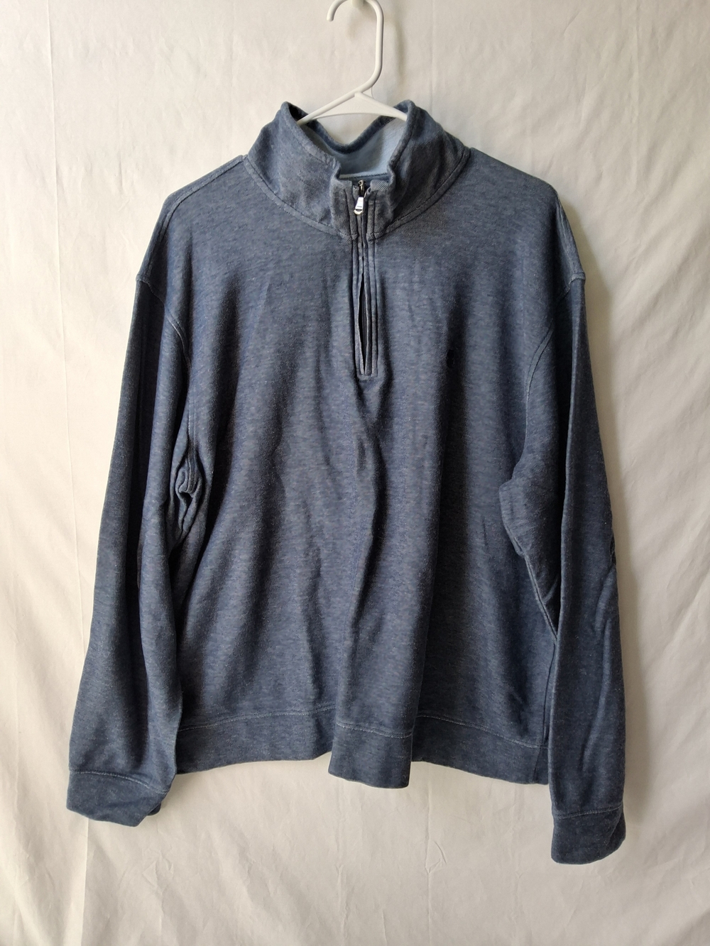 Izod Men's‎ Quarter-Zip Pullover Sweater - Heather Navy